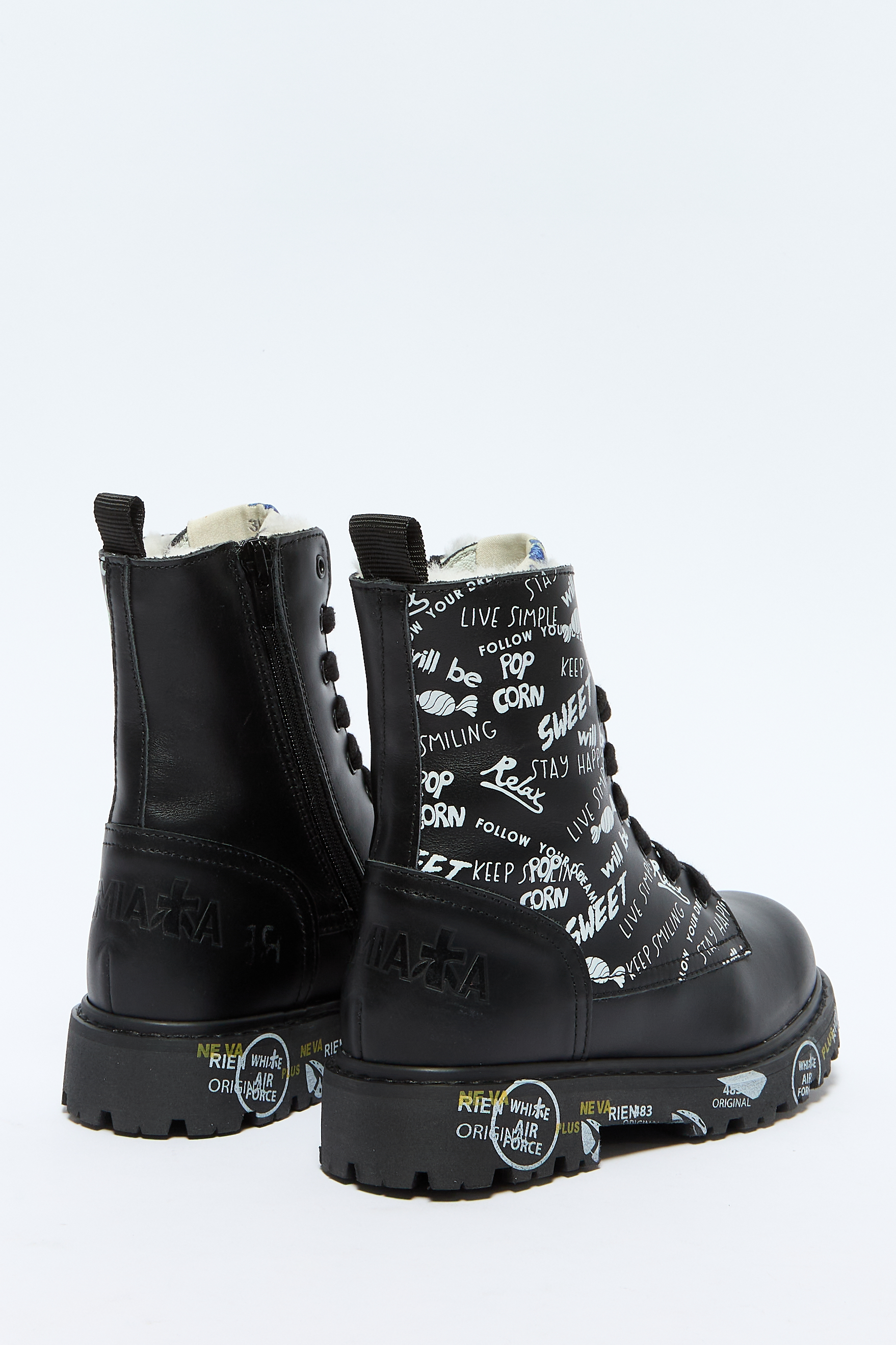 Ботинки На Молнии И Шнуровке