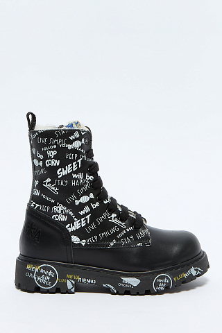 Ботинки На Молнии И Шнуровке