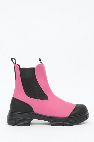 Сапоги С Тисненым Логотипом И Вставками