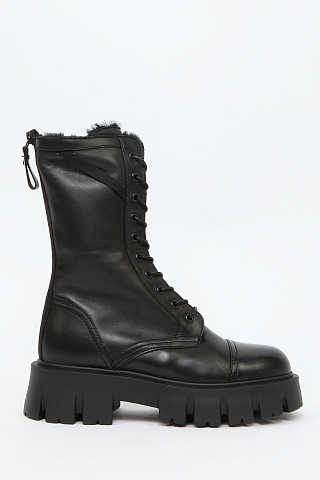 Ботинки На Молнии И Шнуровке